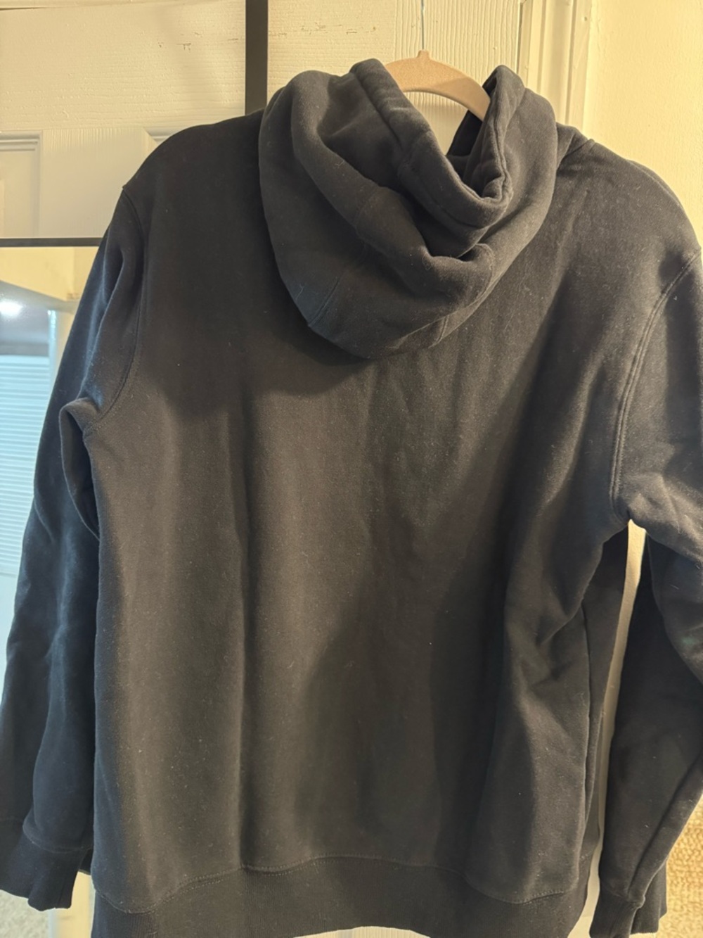 Classic Black Hoodie with Blue Embroidered Design - Picture 12 of 12